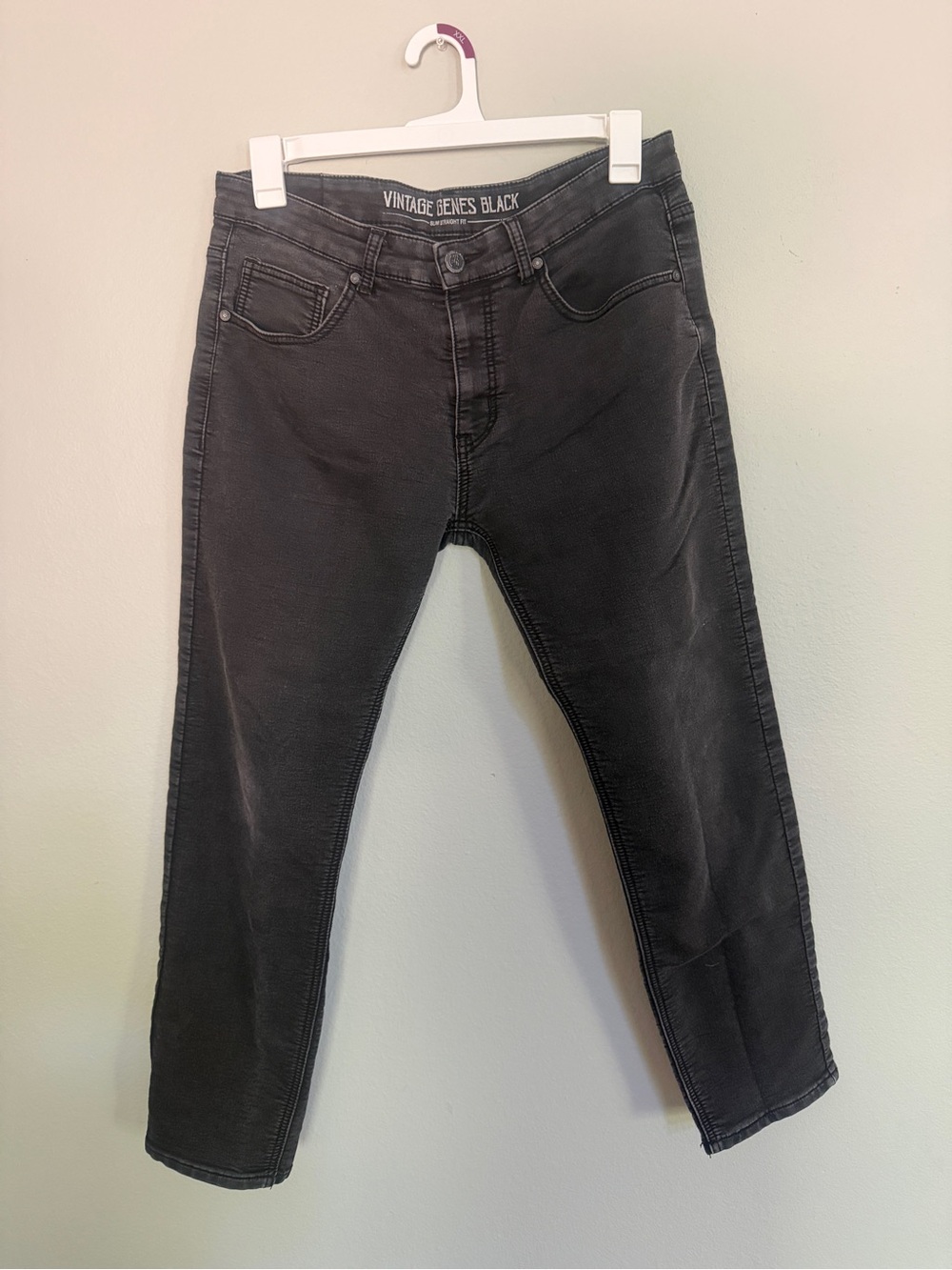 Vintage Men’s Black Slim Straight Jeans